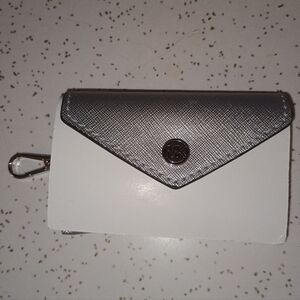 Like New Michael Kors Metallic Silver Bag/ Coin Charm